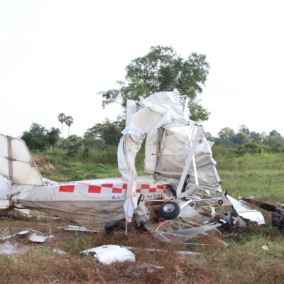 Leichtflugzeug abgestürzt 1 Toter und 1 Deutscher schwer verletzt.