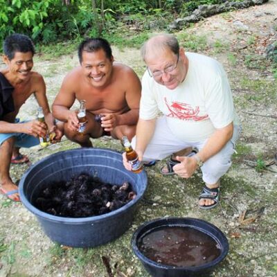 Seeigel habe ich auf den Philippinen vor der Türe geschlürft.